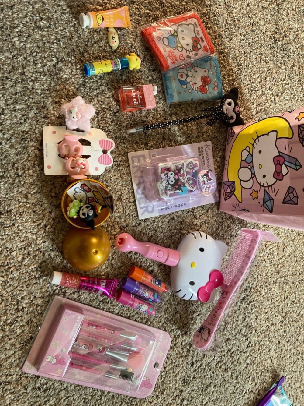 Sanrio Hello Kitty & Kuromi Kids Accessory Set - Pink, Blue, Black